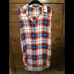 COPY - Cimini Paris Plaid Shirt Silky Dress